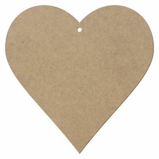 MDF Holz Herz mit 1 Loch -