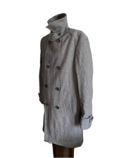 Winter Mantel , GroßerKragen, Gefüttert Gr.48 Grau