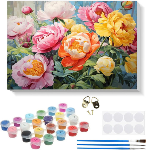 Blumen malen nach zahlen - blumen,