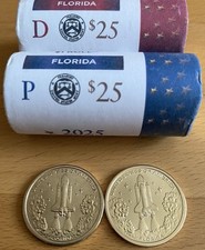 USA: American Innovation 1 Dollar Coin 2025, Florida, Mint D + P