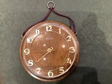 Wanduhr Mauthe ca. 19 cm Durchmesser, Holzoptik, Handaufziebar ohne Batterie