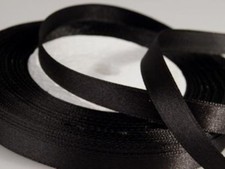 25m Satinband 6mm Atlasband schwarz
