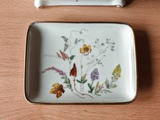Rosenthal Helena Schälchen Servierplatte Ablage Wildblumen Vintage Wella Selb