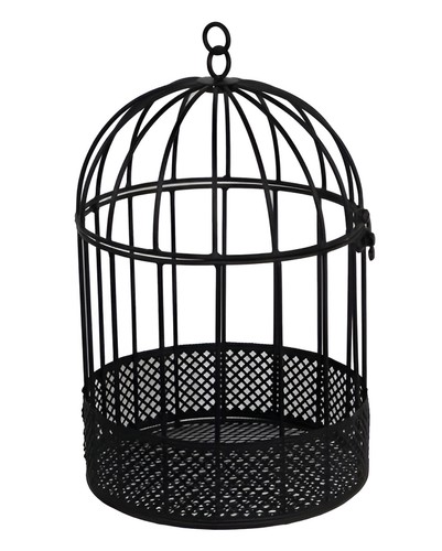 Schwarzer vogelkäfig aus - vogelkäfig,