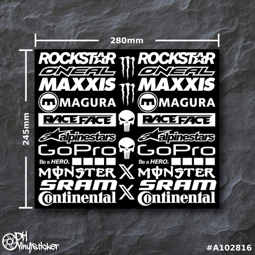 Sponsoren stickersatz weiß - sponsoren, |