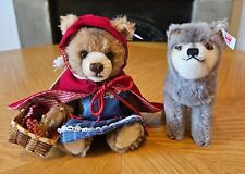 STEIFF 021350 KLEINE ROTE REITHAUBE UND DER WOLF 16 CM/13 CM 2017 L. ED. ALPAKA