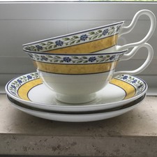Wedgwood Mistral 2 x Teetasse & Unterteller Bone China England. TOP Zustand