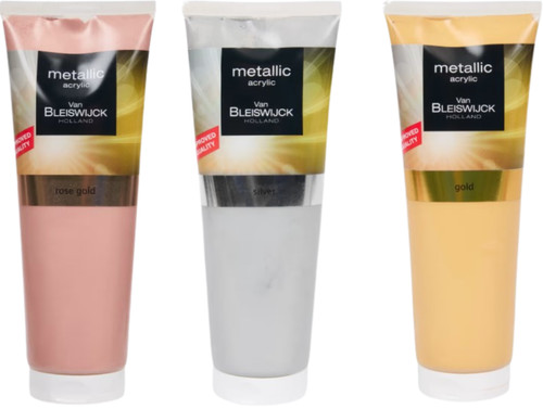 Acrylfarben set 250ml metallic - set,