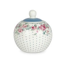 Isabelle Rose Julia Shabby Chic Porzellan Zuckerdose rund mit Blumen 5066