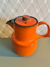 Melitta Kopenhagen Ceracron - große Kaffeekanne 17cm Vintage 70er Teekanne - rot