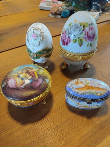 4er set porzellan pillendosen - set,
