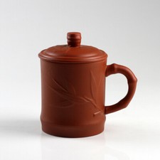 Teetasse Ton "Bambus" Deckeltasse Yixing-Ton chinesische Teetasse mit Deckel