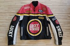 Vintage Lucky Strike Motorrad Racing Lederjacke Gr. L Echtleder SELTEN!