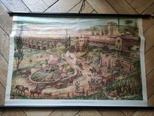 Alte Schulwandkarte Rollkarte