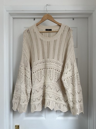 Damen creme offen strick - f&f,