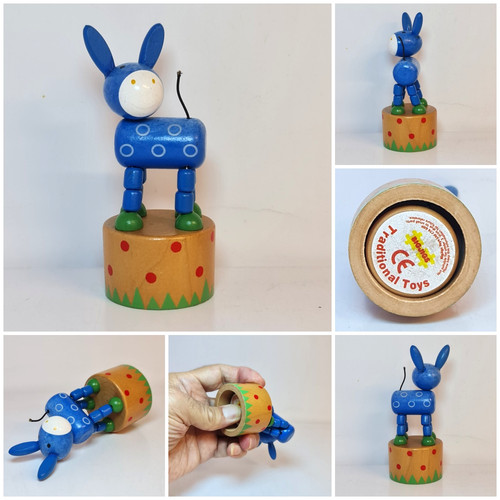 Vintage holz blau esel - vintage,