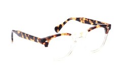 Retro 60er Fassung Acetat Havanna Kristall Jahre Herren James D  48 - 23mm Italy