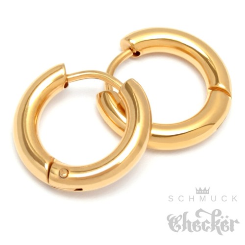 Edelstahl creolen silber gold - edelstahl,