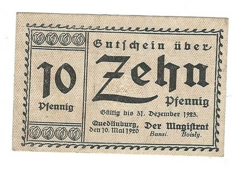 Notgeld quedlinburg stadt - -,