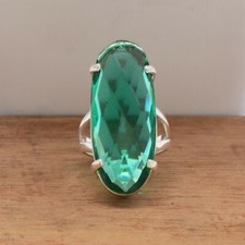 Valentinstag Grün Turmalin Edelstein 925 Sterlingsilber Ring Alle