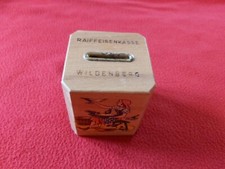 Alte Spardose aus Holz -
