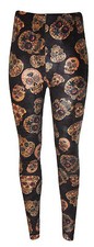 Winterleggins Leggins Leggings TOTENKOPF Hose warm SKULL Nicki S M L XL NEU