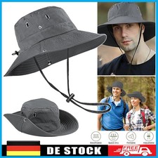 Buschhut Sonnenhut Outdoor Schlapphut mit Nackenschutz UV-Schutz 50+ Regenhut DE