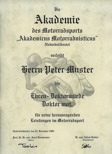 Diplom urkunde ehren - urkunde, doktor