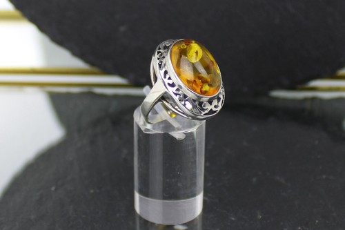 Vintage bernstein silberring - vintage, bernstein-silberring