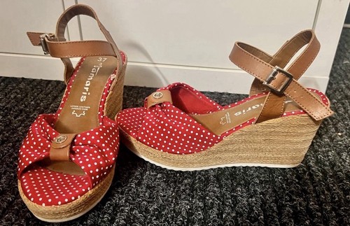 Tamaris keilabsatzschuhe rot - keilabsatzschuhe,