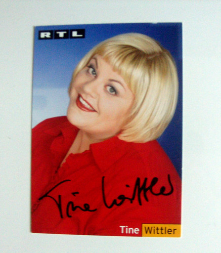 Autogrammkarte tine wittler - -,