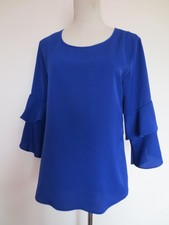 Long-Bluse Bluse S ca 36 blau