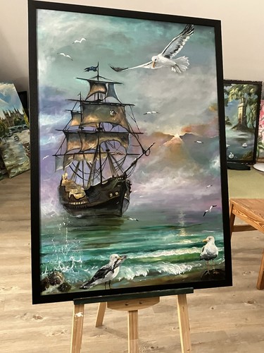 Schönes bild handgemalt acryl - handgemalt,