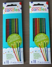 Amscan 36 Kerzen Birthday Candles 17cm Tortenkerzen Geburtstag Party bunt funkel