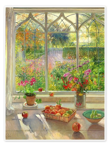 Poster blick den garten - poster, in