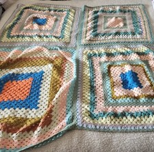 Vintage granny square decke - vintage,