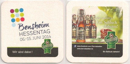 Darmstädter bierdeckel - darmstädter,