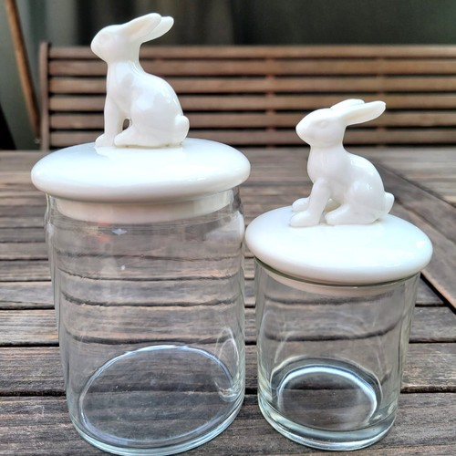 Dosen glas hase porzellan - x,