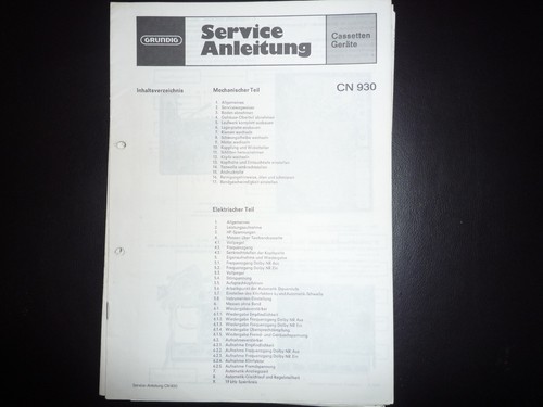 Original service manual - service,