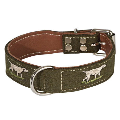 Halsband aus yakleder - mit, filz