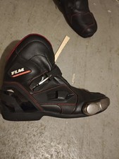 FLM Motorrad Schuhe 44 Schwarz