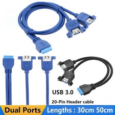 USB3.0 Typ A Buchse USB mainboard adapter 20 Pin Header Buchse auf Dual Kabel