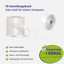 Polyester umreifungsband weiß - polyester,