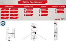 ALTEC Rollfix vers. Höhen Alu Gerüst Fahr Roll Treppen Heimwerker  Baugerüst TÜV