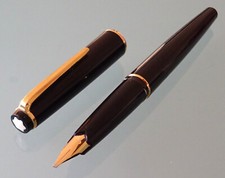 MONTBLANC CLASSIC, schöner PATRONEN-FÜLLER Nr. 31, SCHWARZ/GOLD, Feder OB, EDEL!