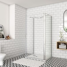 185/195cm U-Form Duschkabine