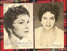 handsignierte AK + unsign. AK Gina Lollobrigida (+2023) - Schauspielerin Italien
