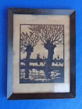 Alter Scherenschnitt gerahmt