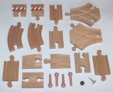 Holzeisenbahn 20 Kleinschienen Reparaturzapfen Set passendzu Brio Heros Eichhorn