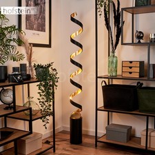 Schwarzgoldene Metall-Standleuchte Stehleuchte 2400 Lumen für Wohn Schlaf Zimmer